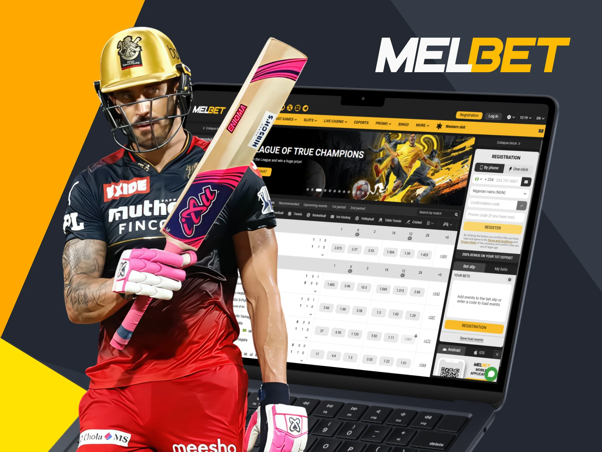 Discover Faf du Plessis’s cricket background with help from Melbet.
