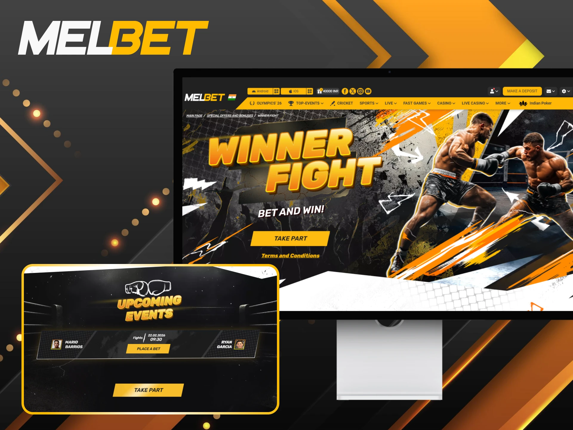 Participate in the winner fight promotion for Melbet UFC fans.