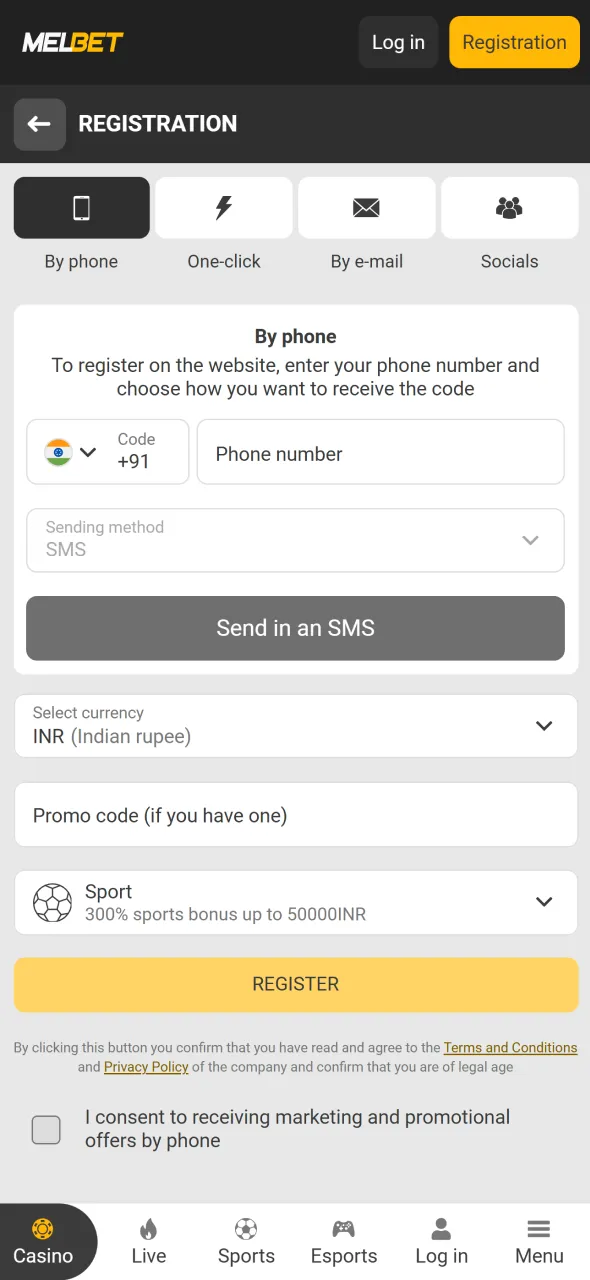 Complete Aviator registration on Melbet and create your account quickly.
