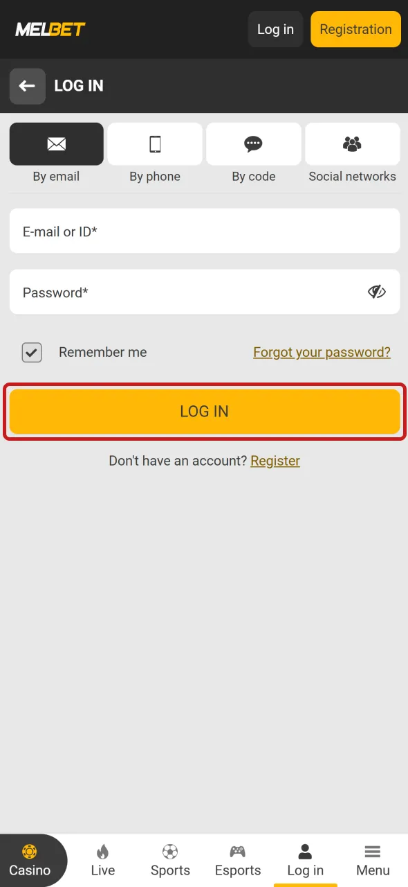 Access your Melbet account and start betting without delays.