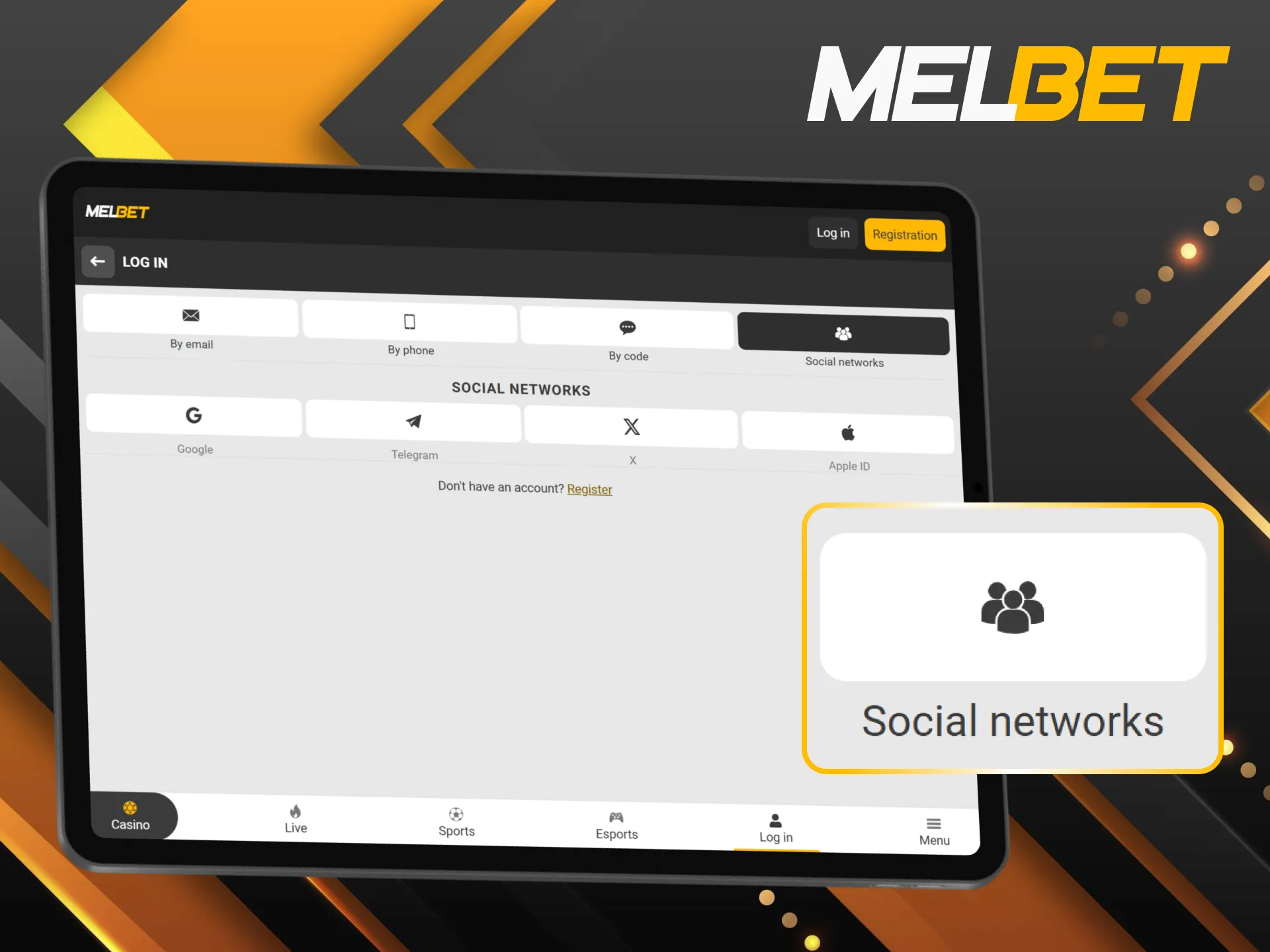 Access Melbet via social media login and start betting faster.