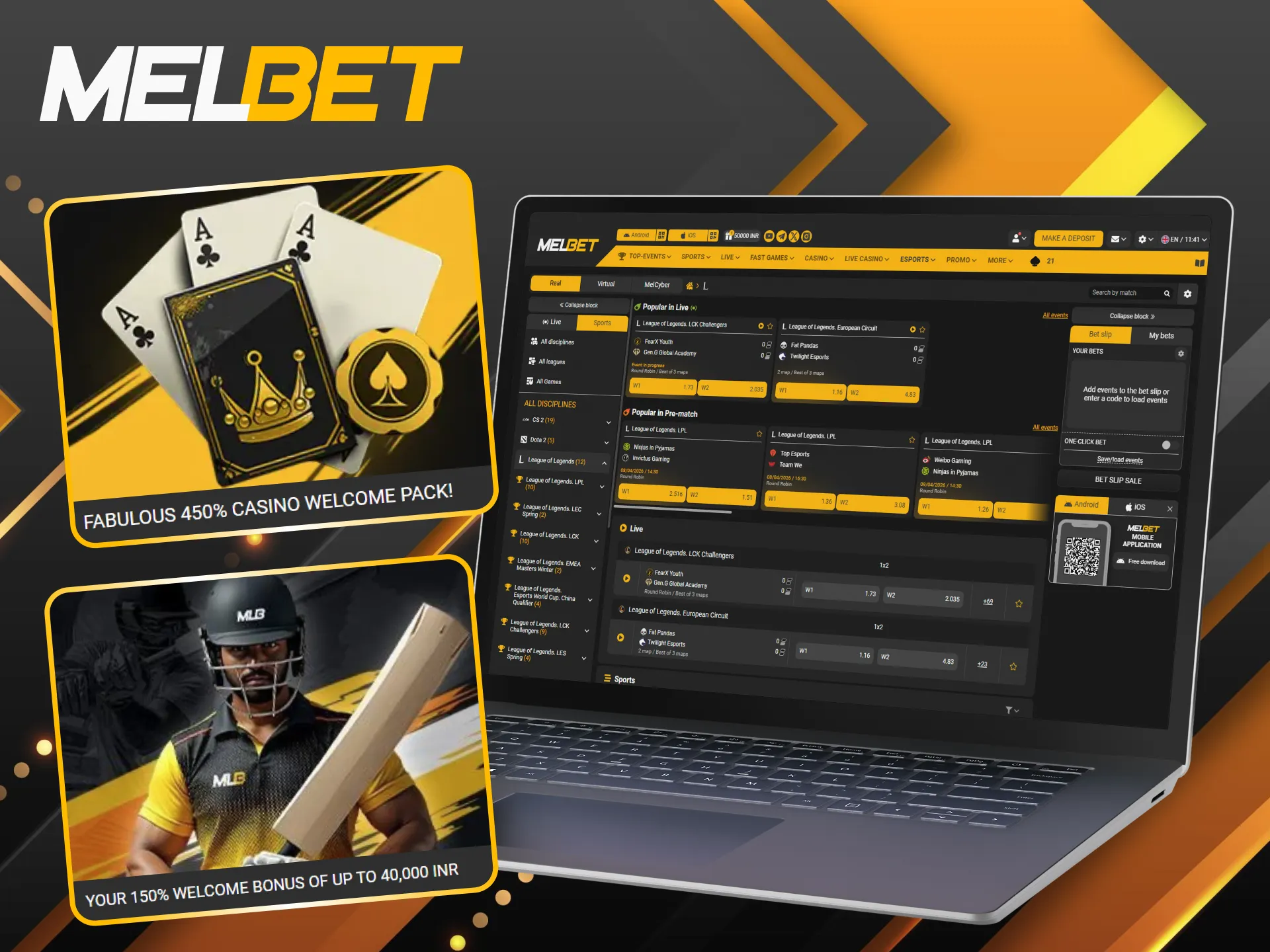 Claim Melbet welcome bonus and boost your League of Legends balance.