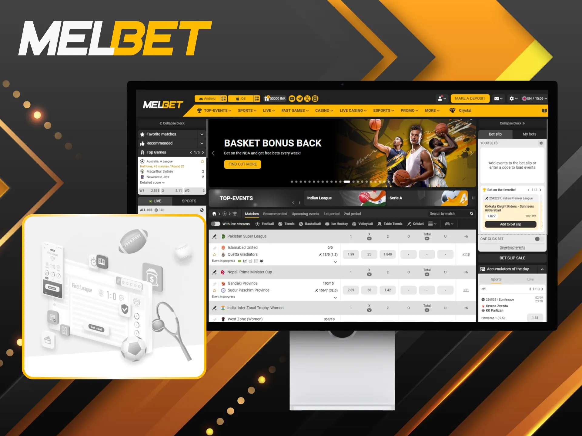 Play on Melbet official website without installing app and enjoy access.